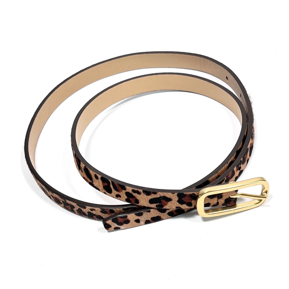 J.Crew Accessories - J.Crew Womans Belt Size S Leopard Print Thin Belt